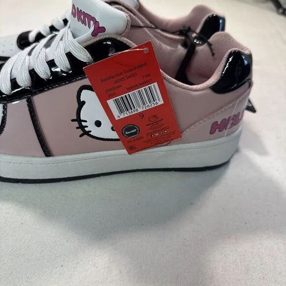 Hello Kitty by Sanrio Women's Pink Casual Court Sneakers, Pink, 9, Christmas NWT