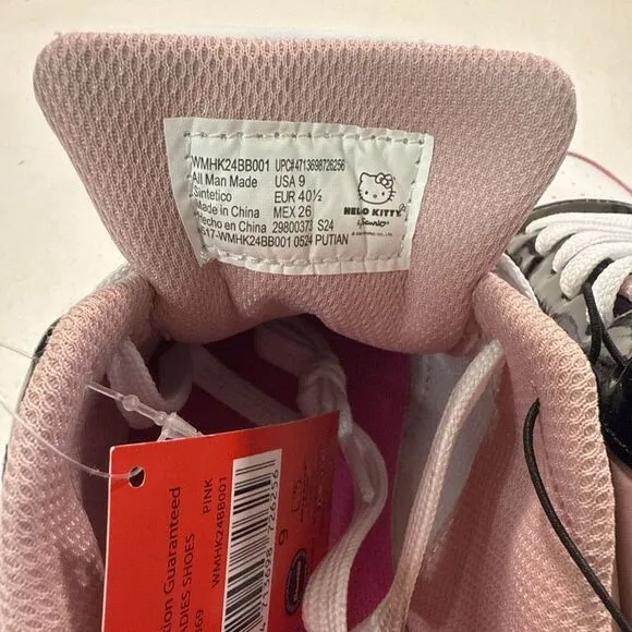 Hello Kitty by Sanrio Women's Pink Casual Court Sneakers, Pink, 9, Christmas NWT