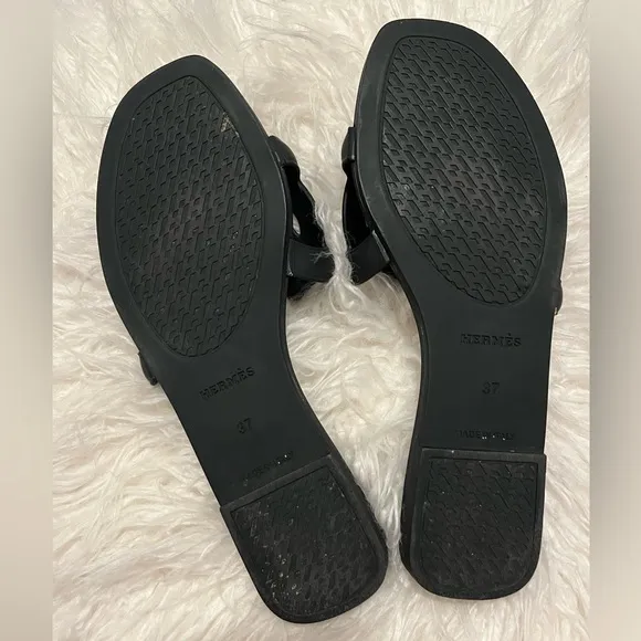 Hermes Aloha Rubber Sandals Size 37
