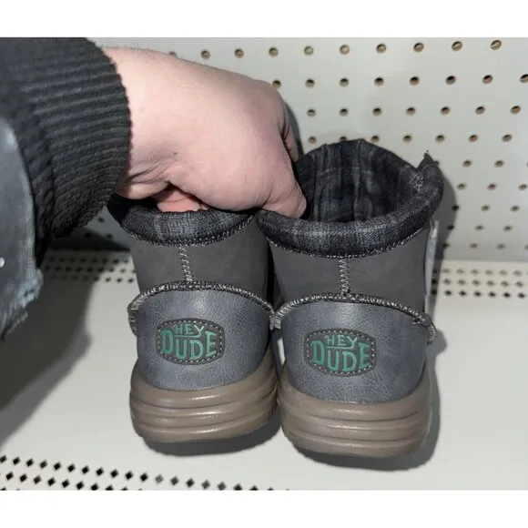 Hey Dude Bradley Classic Mens Lace Up Casual Ankle Chukka Boots Size 9 Gray