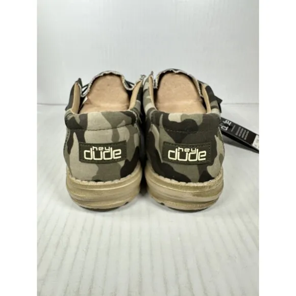 Hey Dude Wally Camouflage Multi Camo Shoes Slip On Men’s Size 12 BRAND NEW