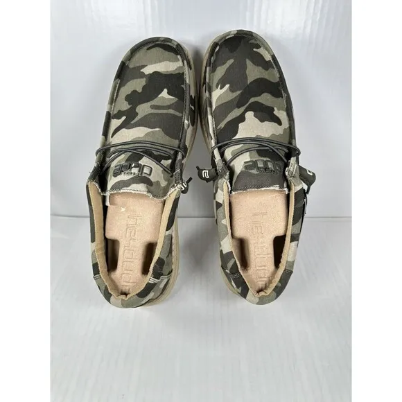 Hey Dude Wally Camouflage Multi Camo Shoes Slip On Men’s Size 12 BRAND NEW