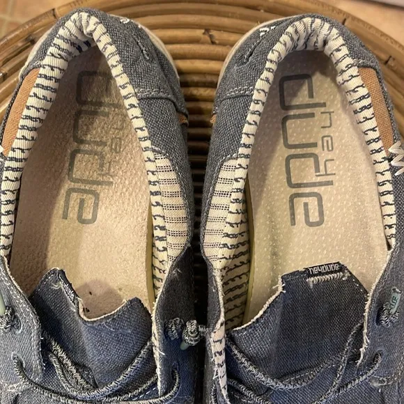 HEY DUDE Welsh Chambray Sea Blue Shoes / Slip-Ons