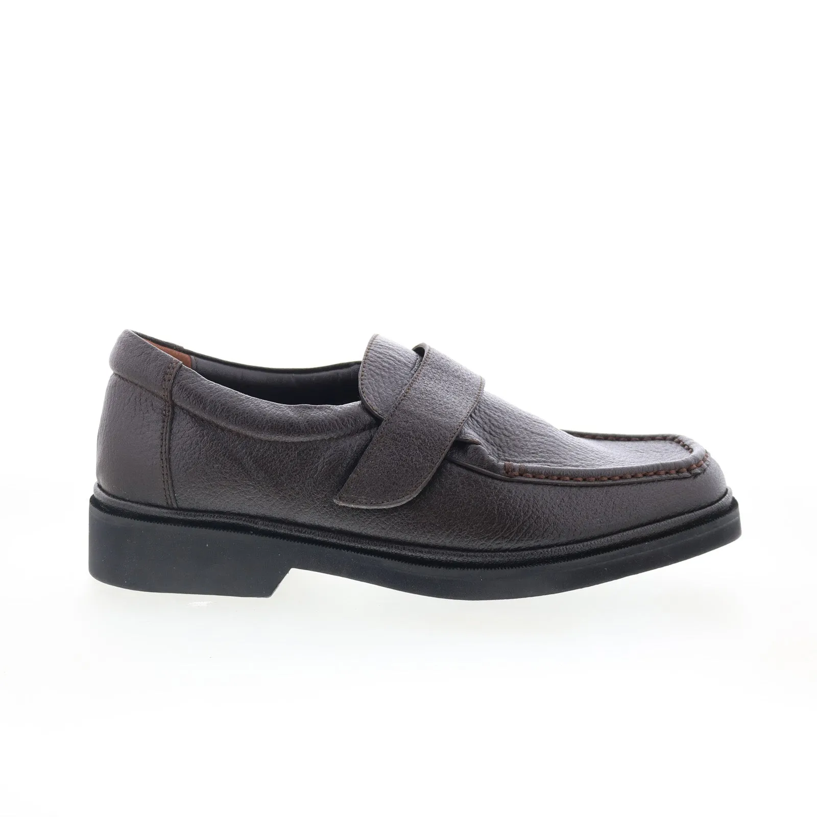 Hitchcock 7192 Mens Brown Extra Extra Wide 5E Leather Loafers Casual Shoes