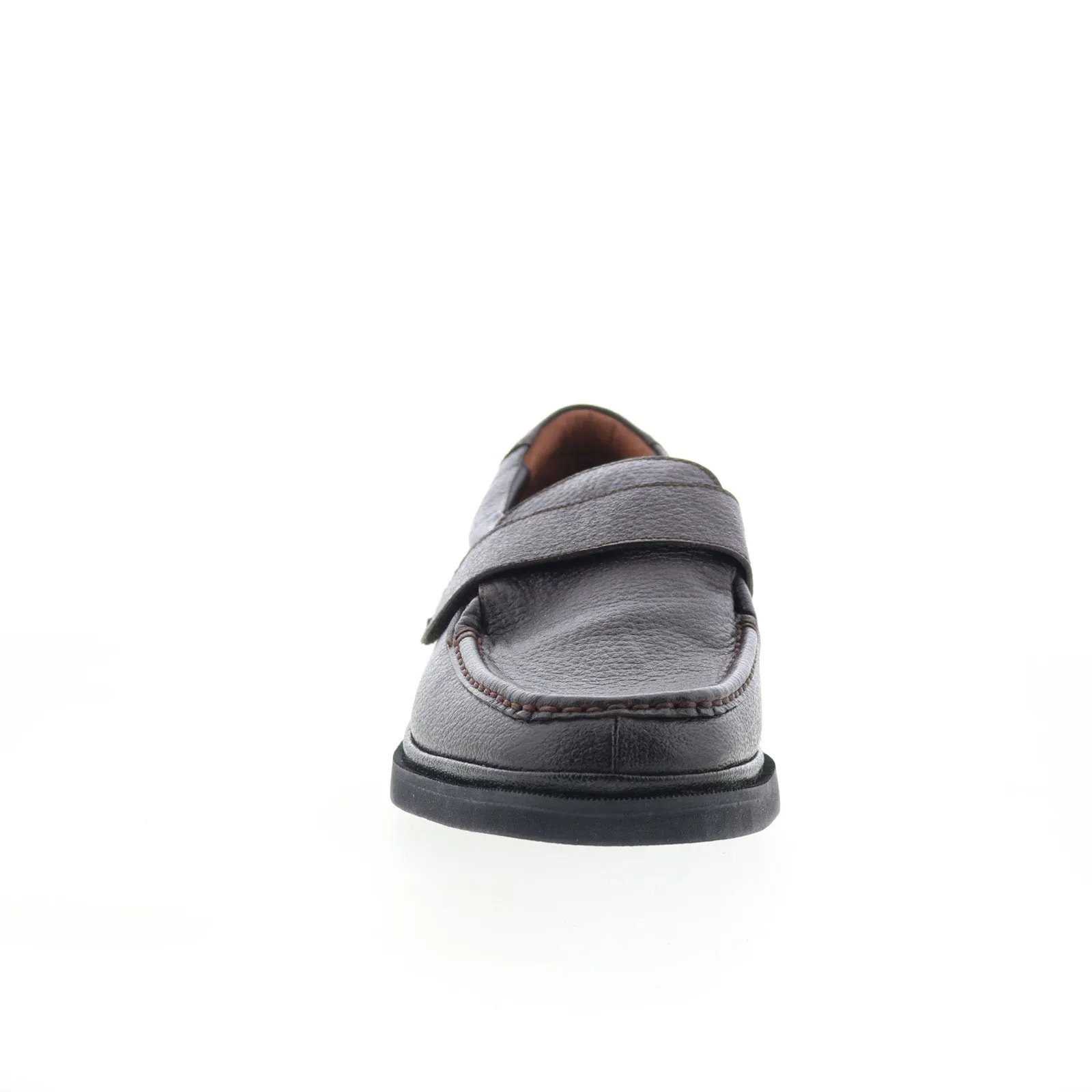 Hitchcock 7192 Mens Brown Extra Extra Wide 5E Leather Loafers Casual Shoes