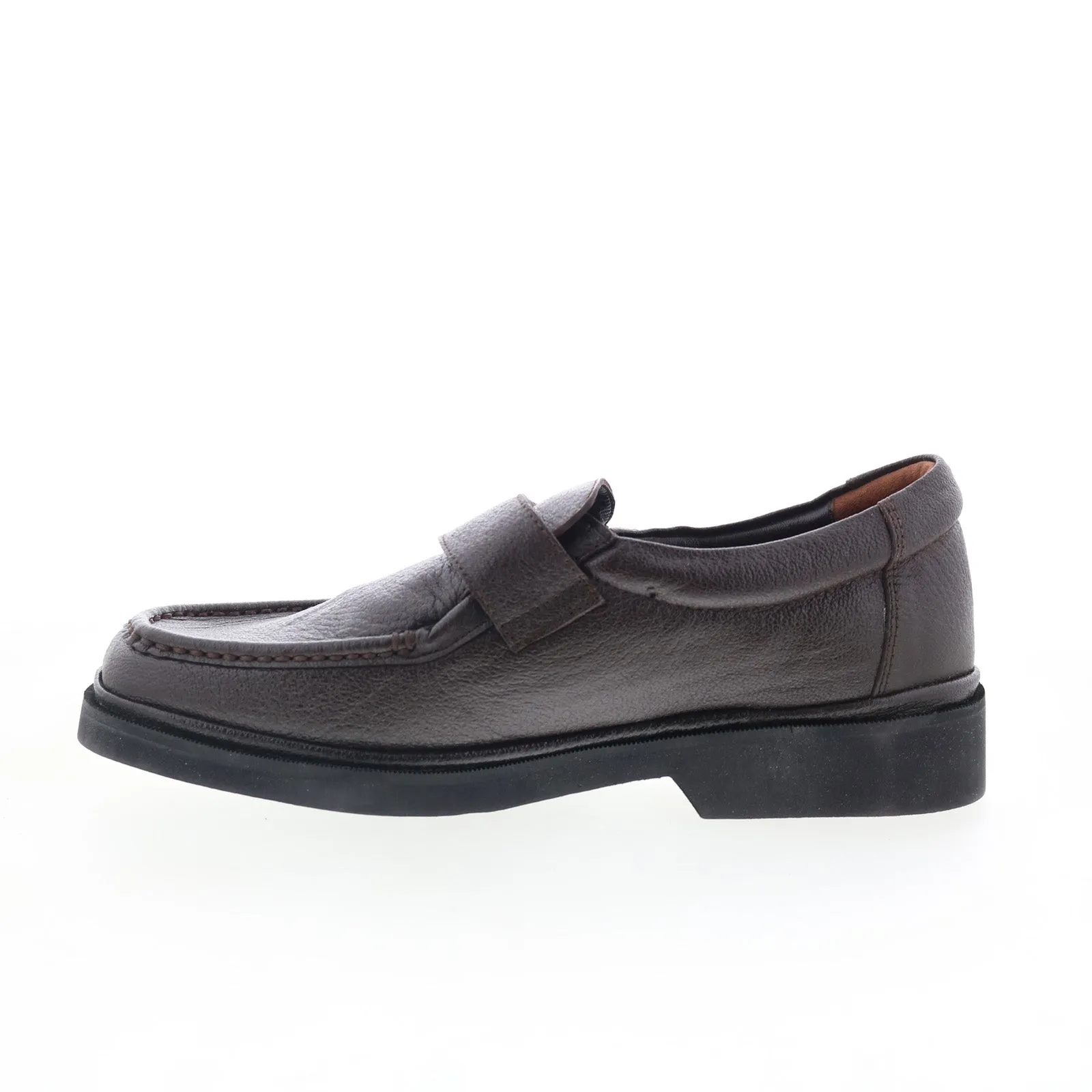 Hitchcock 7192 Mens Brown Extra Extra Wide 5E Leather Loafers Casual Shoes
