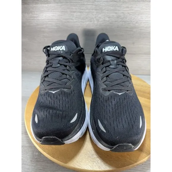 Hoka 1119393-bwht One One Men's Clifton 8 Running Shoes Black Size 10D