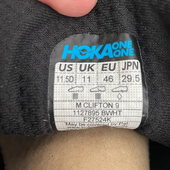 Hoka clifton 9 men’s running shoes 👟