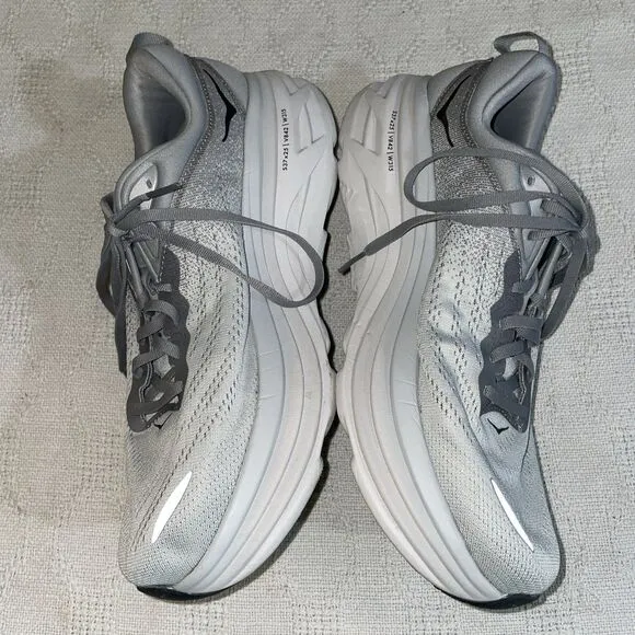 Hoka Hoka Bondi 8 Men’s Athletic Shoes Size 11 EE Gray Running Crosstraining