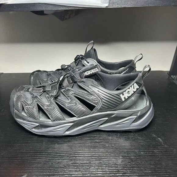 Hoka Hopara Mens Size 10 Black Sandals