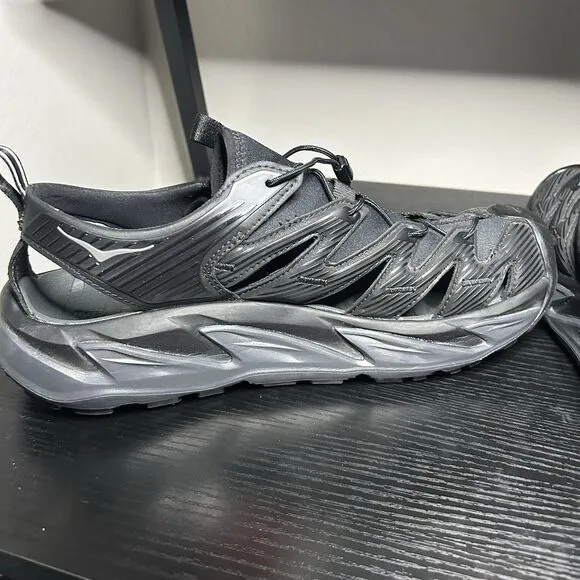Hoka Hopara Mens Size 10 Black Sandals