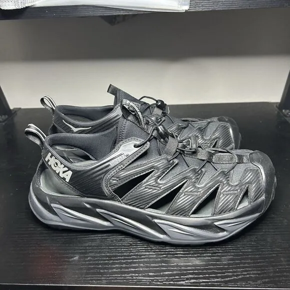 Hoka Hopara Mens Size 10 Black Sandals
