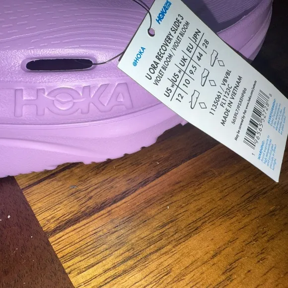 Hoka Lavender Slide Sandals