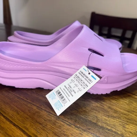 Hoka Lavender Slide Sandals