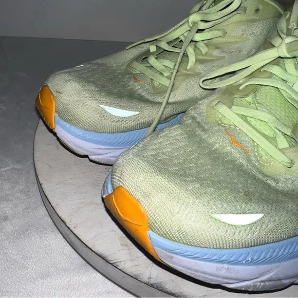 HOKA Men's Clifton Running Shoes Mens 11.5 D Butterfly Green Blue White