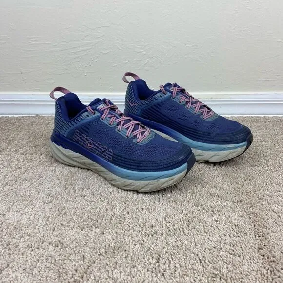 Hoka One One Bondi 6 Running Shoes - Blue &amp; Purple