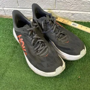 Hoka One One Carbon X 2 Running Shoes Mens 10.5 Dark Shadow Fiesta Gray Red