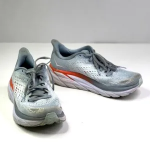 Hoka One One Clifton 8 running shoes grey orange 8