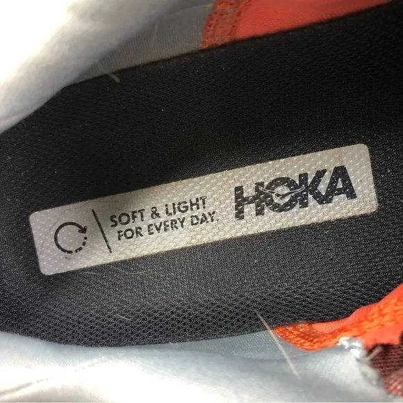 Hoka One One Clifton 8 running shoes grey orange 8