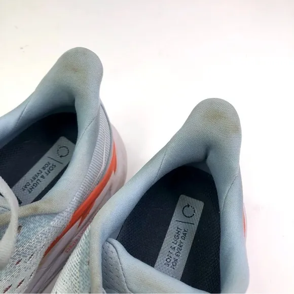 Hoka One One Clifton 8 running shoes grey orange 8