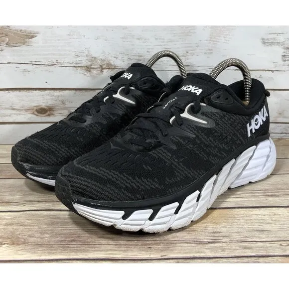 Hoka One One Gaviota 4 Shoes Womens Size 9 Athletic Running Jogging Black