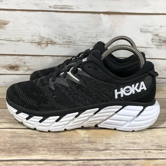 Hoka One One Gaviota 4 Shoes Womens Size 9 Athletic Running Jogging Black