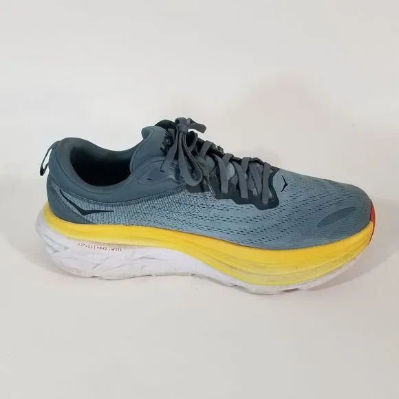 Hoka One One Mens 11D Bondi 8 1123202 GBMS Blue Running Shoes Sneakers