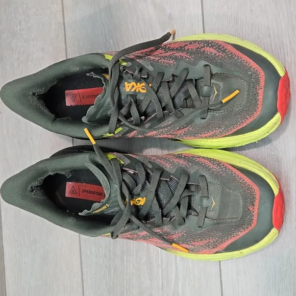 Hoka One One Mens Speedgoat 5 Running Shoes Athletic Sz 8.5D