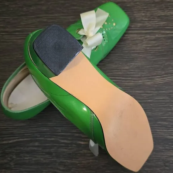 Holiday by WISE Vintage Bright Green Patent Leather Shoes, NWOT, 6.5 B