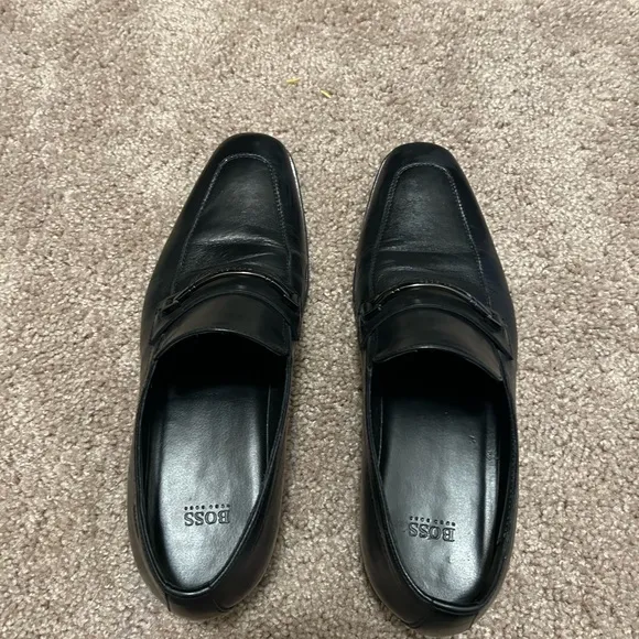 Hugo Boss Black Leather Dress Shoes Men’s Size 7 Black