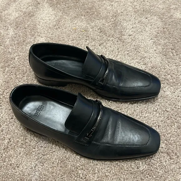 Hugo Boss Black Leather Dress Shoes Men’s Size 7 Black