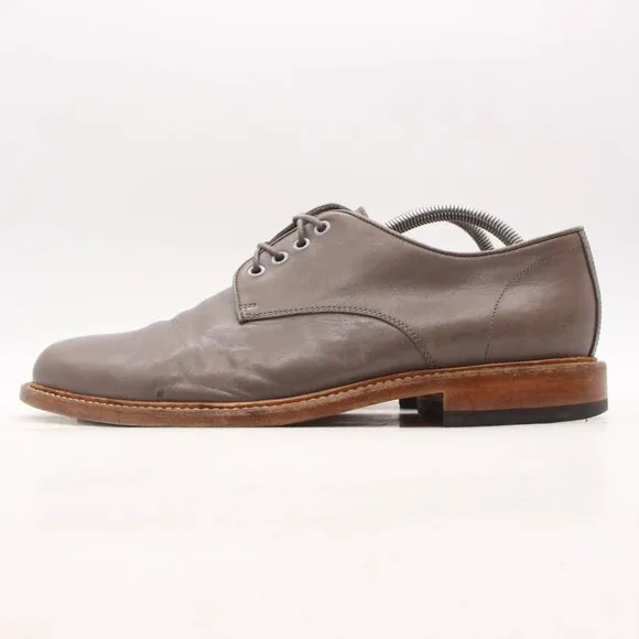 Hugo Boss Men's EU 43 Brown Gray Leather Dress Shoes Oxford Shoes Made In Italy