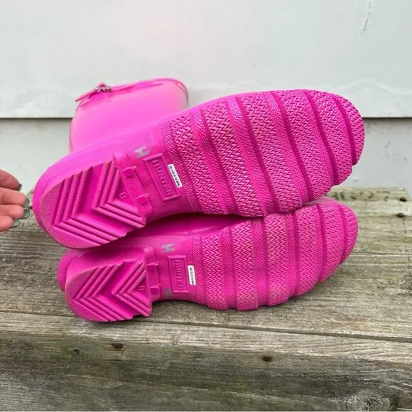Hunter Original Kids Gloss Hot Pink Rain Boots US 5B/6G EU37
