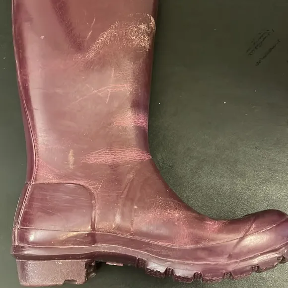 Hunter Purple Rain Boots Size 6