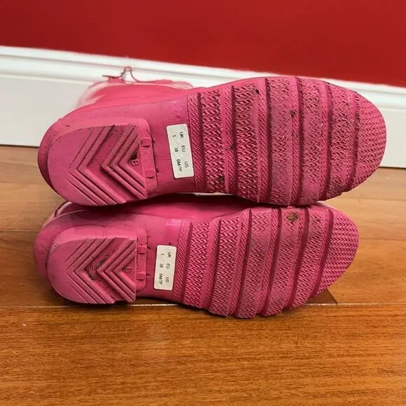Hunter Tall Pink Rain Boots size 7