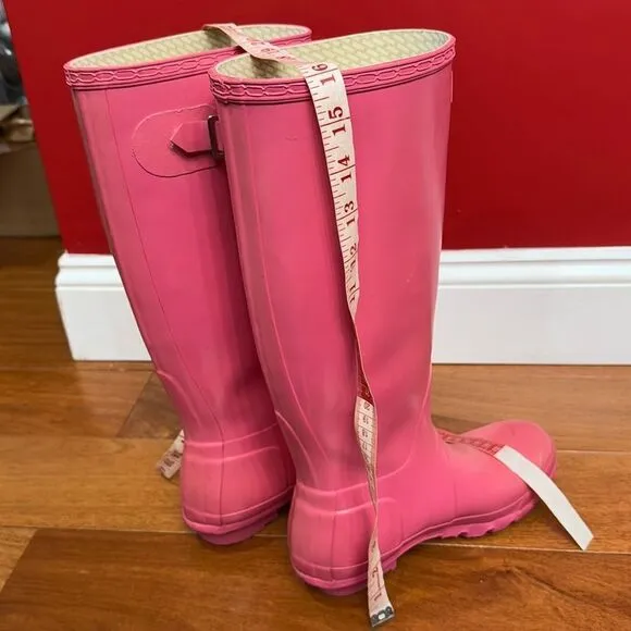 Hunter Tall Pink Rain Boots size 7