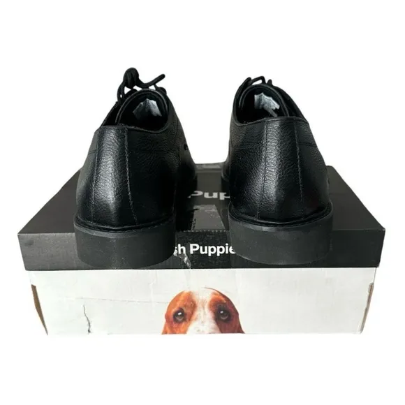 Hush Puppies Detroit PT Oxford Black Leather Men’s Size 11 HM 02153-007