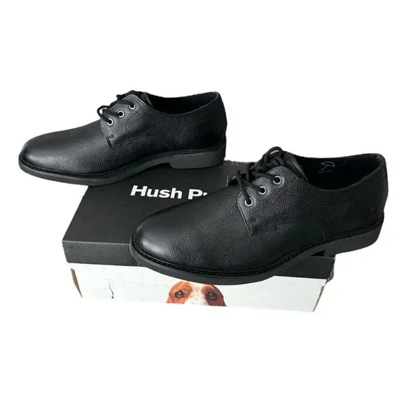 Hush Puppies Detroit PT Oxford Black Leather Men’s Size 11 HM 02153-007