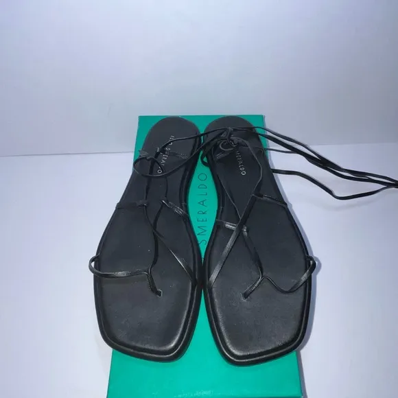 Ilio Smeraldo Black Sandals