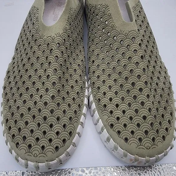 Ilse Jacobsen Tulip Light Weight Slip On Perforated Flat Sneakers Falcon EU 41
