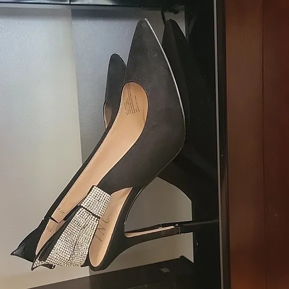 INC Cersei 3.5 in Heels with Rhinestone Bow