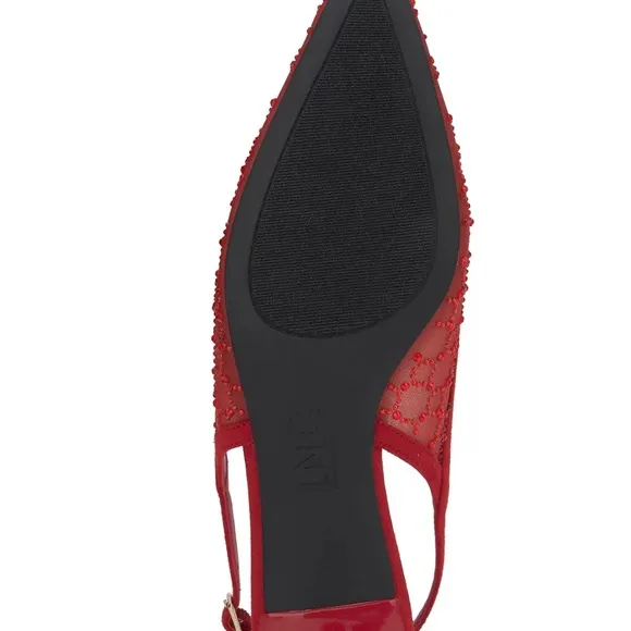 INC Elegant Red Slingback Heels