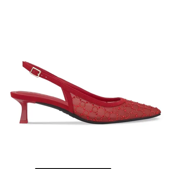 INC Elegant Red Slingback Heels