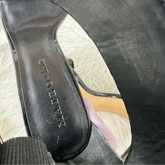 INC International Concepts Women's Melodie Buckle Dress Sandals Black Patent 11M