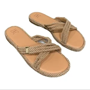 Inc sandals tan rope design size 11