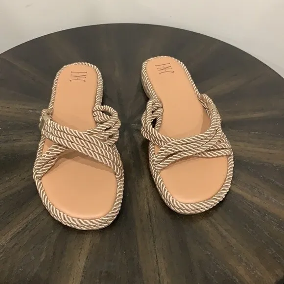 Inc sandals tan rope design size 11
