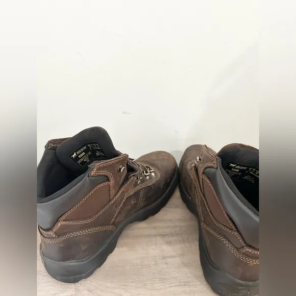 Irish Setter Ely Boots Men 12 Brown Leather Steel Toe Utility Work 6&quot; Red Wing