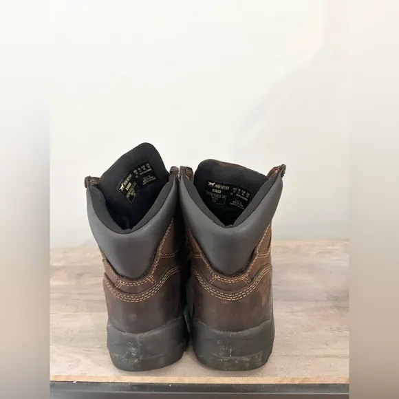 Irish Setter Ely Boots Men 12 Brown Leather Steel Toe Utility Work 6&quot; Red Wing