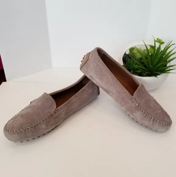 Italian suede leather loafers…