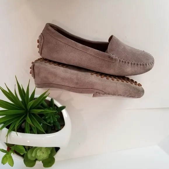 Italian suede leather loafers…